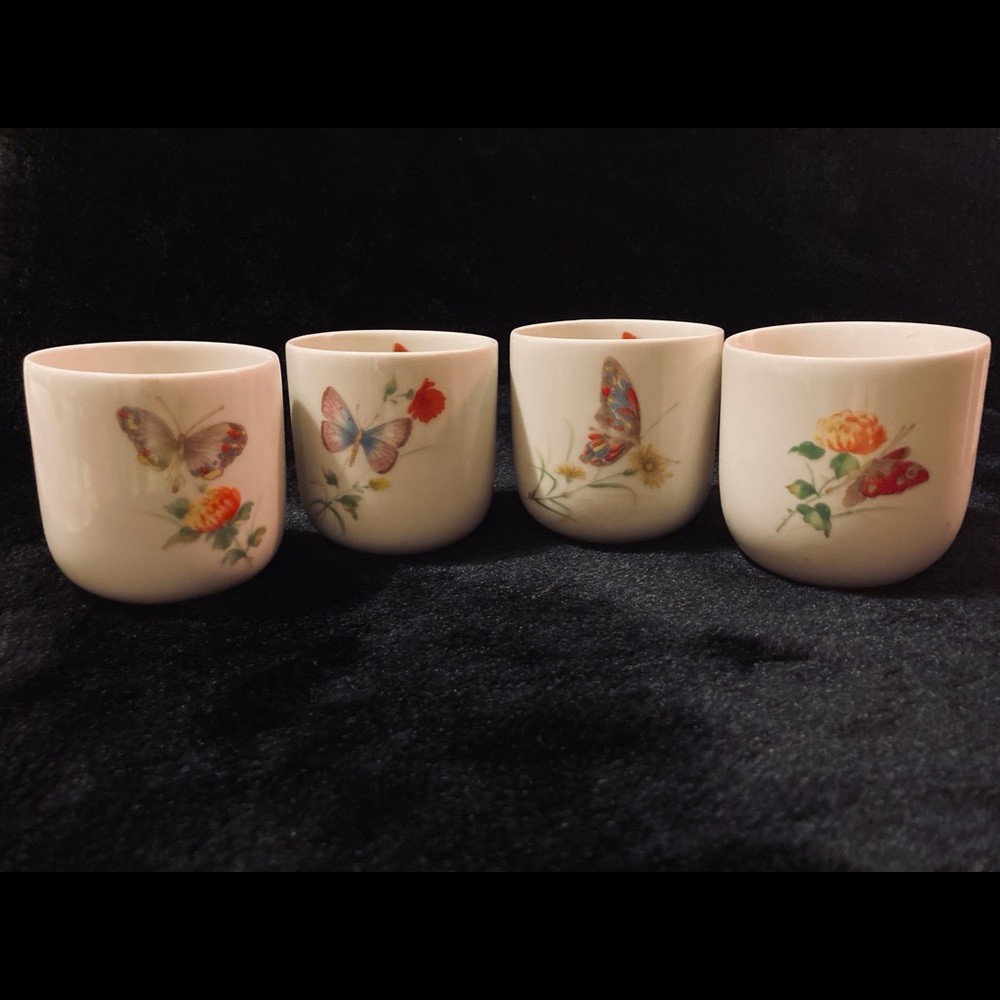 Vintage DEW Takahashi Hand Decorated Cups